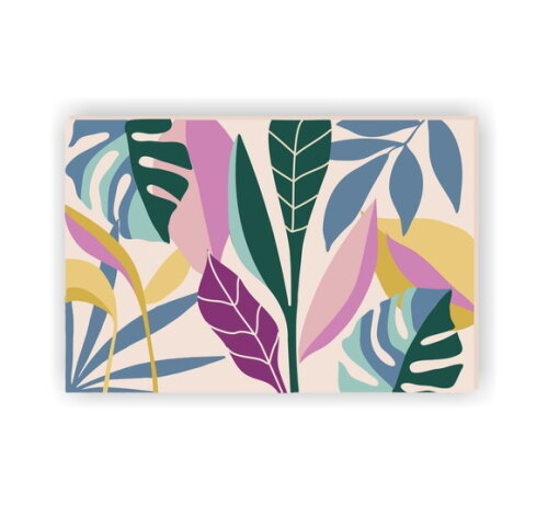 Tela Decorativa Pintura Floral Abstrata Lilás 120x80cm