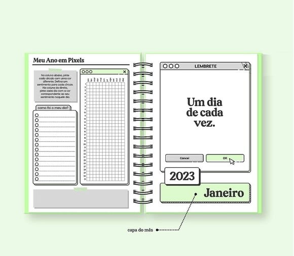 Arquivo de Corte - Miolo Planner Datado 2023 - A5