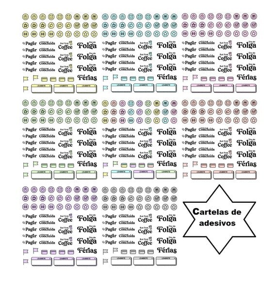 Arquivo de Corte - Miolo Planner Datado 2023 18x18