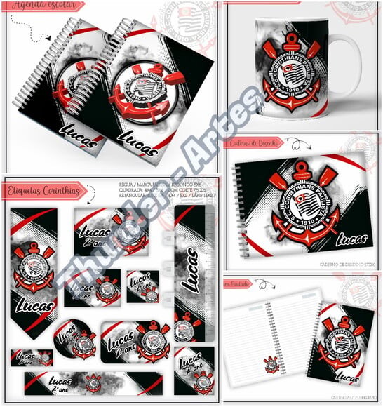 Arquivo de Corte Agenda Escolar Futebol Corinthians