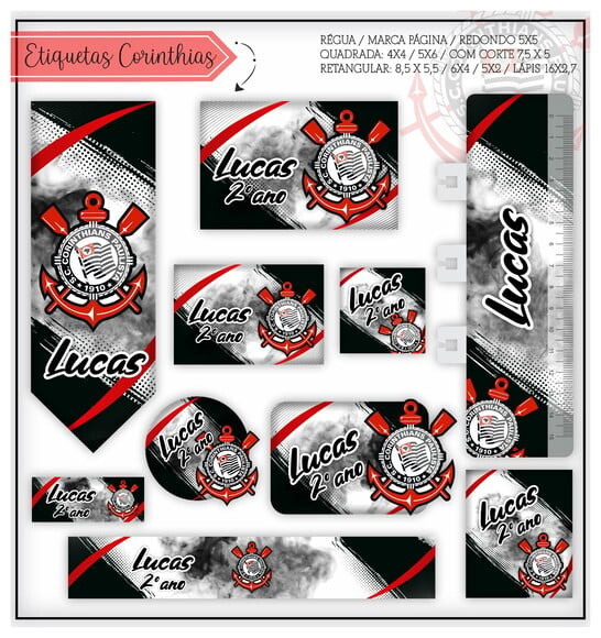 Arquivo de Corte Agenda Escolar Futebol Corinthians