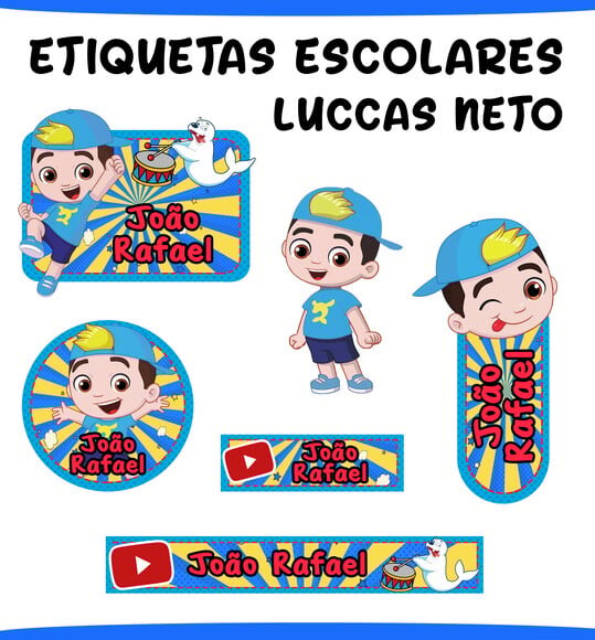 Arquivo de Corte Agenda Escolar Luccas Neto Menino