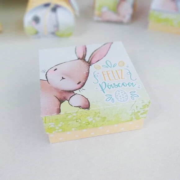 Arquivo de Corte Caixa 4 e 6 Doces Páscoa Coelhos