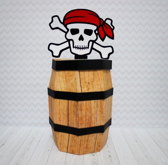 Arquivo de Corte Caixa Barril Pirata