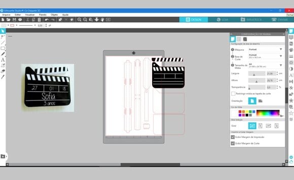 Arquivo de Corte Caixa Claquete 3d Direção de Filmes