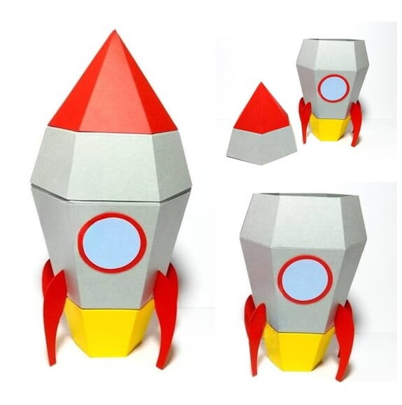 Arquivo de Corte Caixa Foguete Buzz 3d