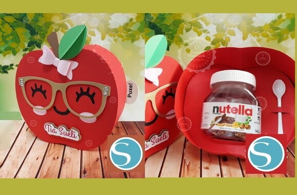 Arquivo de Corte Caixa Maçã Nutella Professores