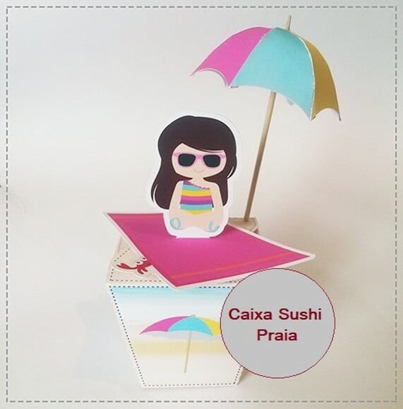 Arquivo de Corte Caixa Sushi Kit Praia