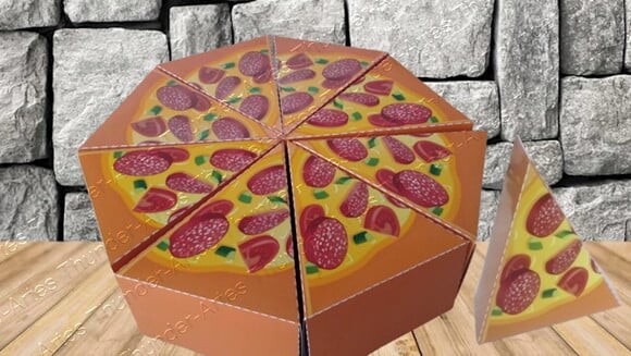 Arquivo de Corte Caixinha Pizza 3d