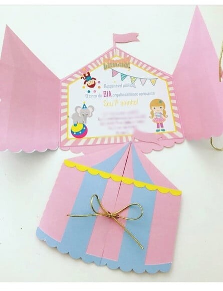 Arquivo de Corte Convite Circo Festinha Infantil