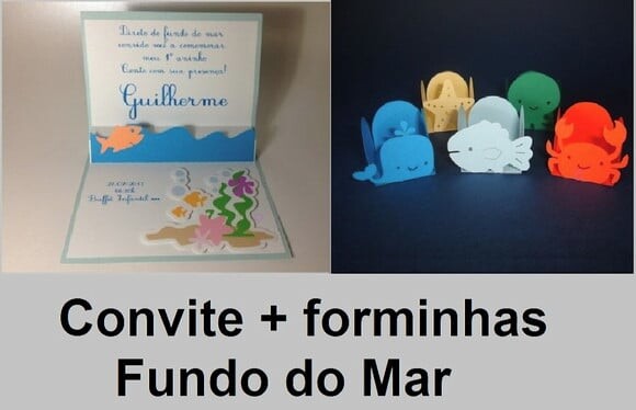Arquivo de Corte Convite Fundo do Mar