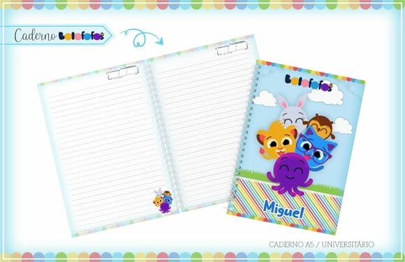 Arquivo de Corte Etiqueta Escolar Agenda Bolofofos