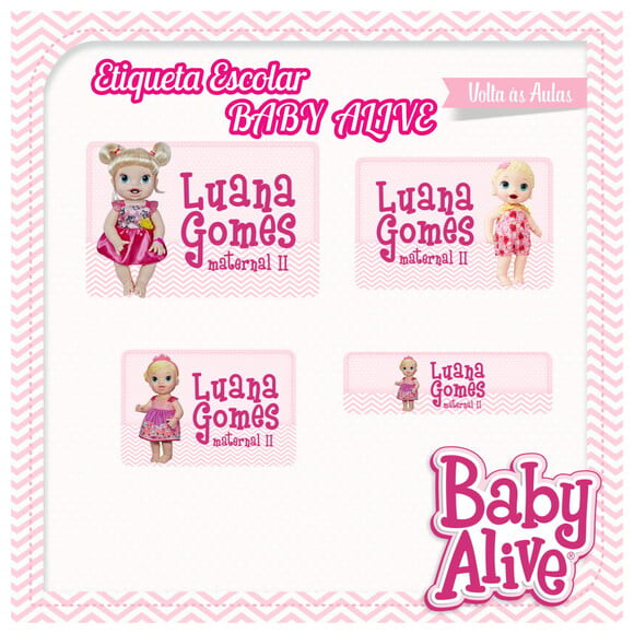 Arquivo de Corte Etiqueta Escolar Baby