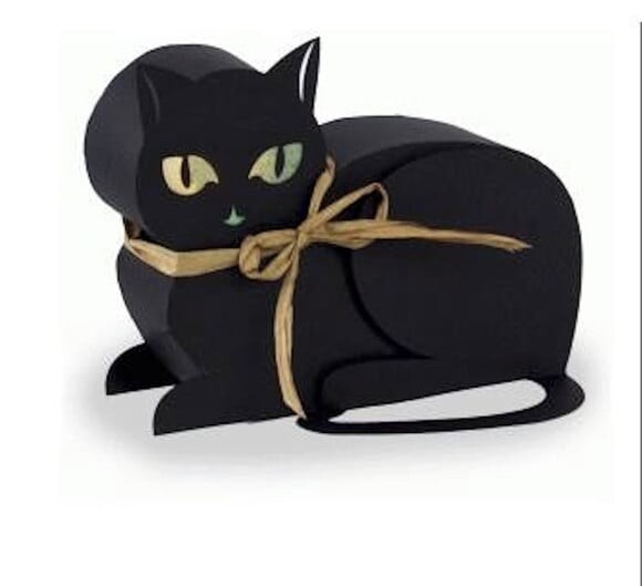 Arquivo de Corte Gato Preto Deitado