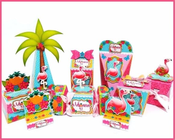 Arquivo de Corte Kit Festa Infantil Flamingo