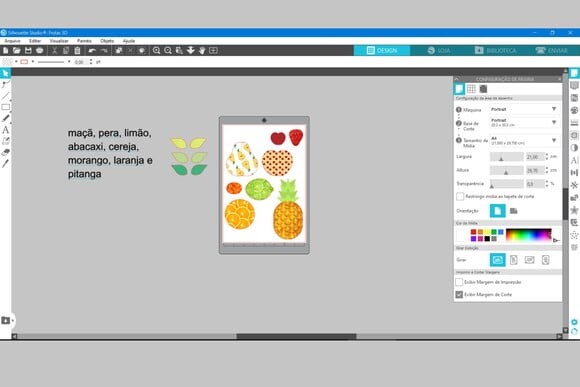 Arquivo de Corte Kit Frutas de Papel 3d Decoração Piquenique