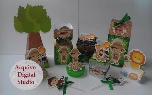 Arquivo de Corte Kit Safari Escoteiro Festa Infantil