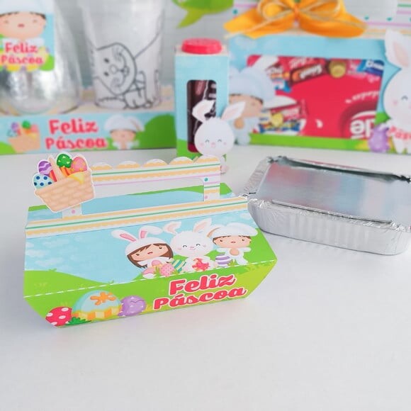 Arquivo de Corte Porta Marmitinha Páscoa Infantil
