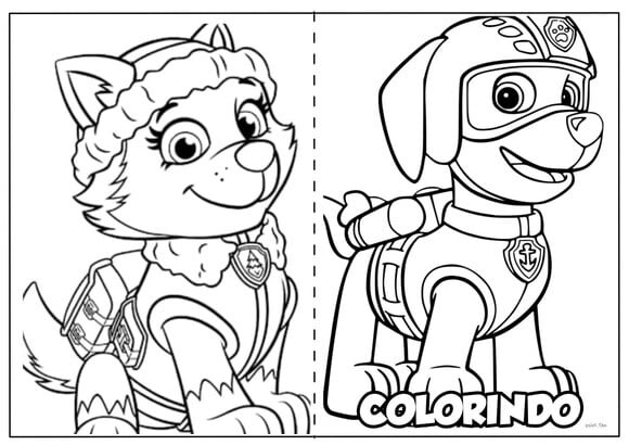 Arquivo de Corte Revistinha Colorir Patrulha Canina