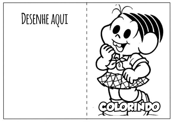 Arquivo de Corte Revistinha Colorir Turma da Monica