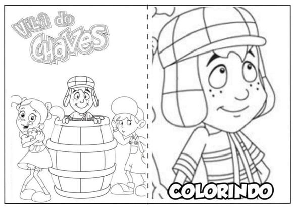 Arquivo de Corte Revistinha de Colorir Chaves