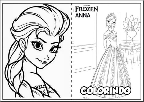 Arquivo de Corte Revistinha de Colorir Frozen