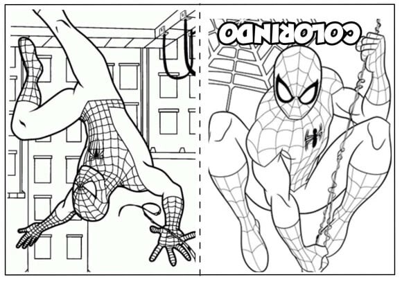 Arquivo de Corte Revistinha de Colorir Homem Aranha