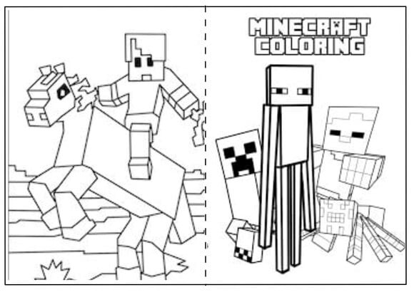 Arquivo de Corte Revistinha de Colorir Minecraft