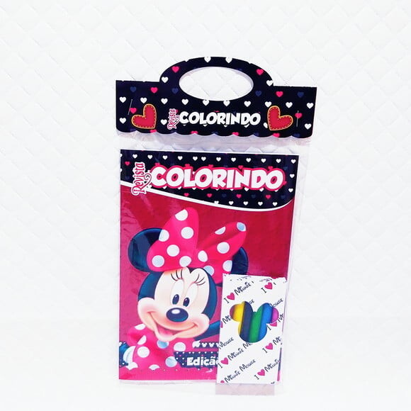 Arquivo de Corte Revistinha de Colorir Minnie Vermelha