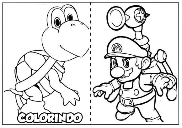 Arquivo de Corte Revistinha de Colorir Super Mario
