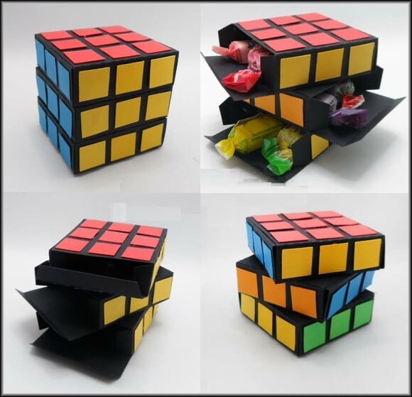 Arquivo de Corte Silhouette Cubo Magico Caixinha Doces