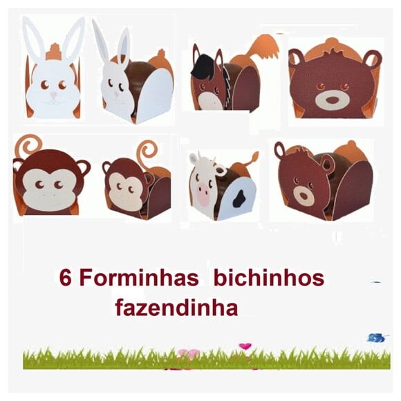 Arquivo de Corte Silhouette Forminhas para Doces Fazendinha