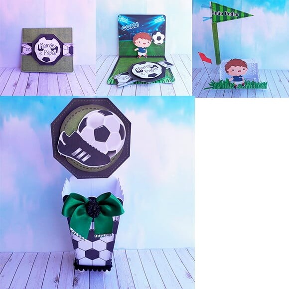 Arquivo de Corte Silhouette Kit Festinha Infantil Futebol