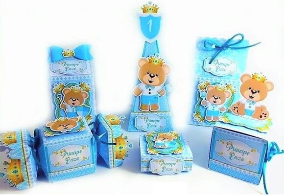 Arquivo de Corte Silhouette Kit Infantil Ursinho Príncipe