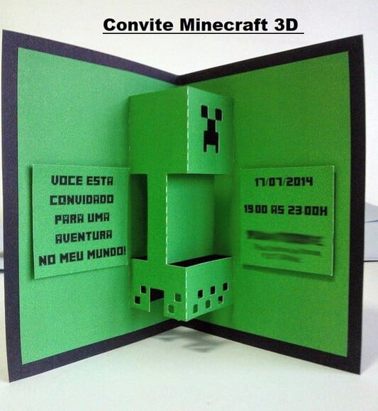 Arquivo de Corte Silhouette Kit Minecraft 3d