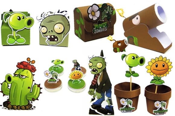 Arquivo de Corte Silhouette Plant Vs Zombie 1