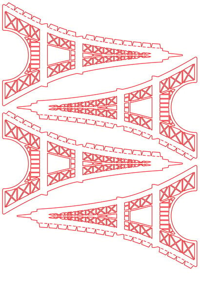 Arquivo de Corte Torre Eiffel 25cm