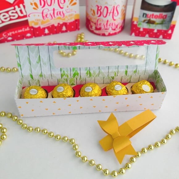 Arquivo para Corte Caixa 5 Doces Natal