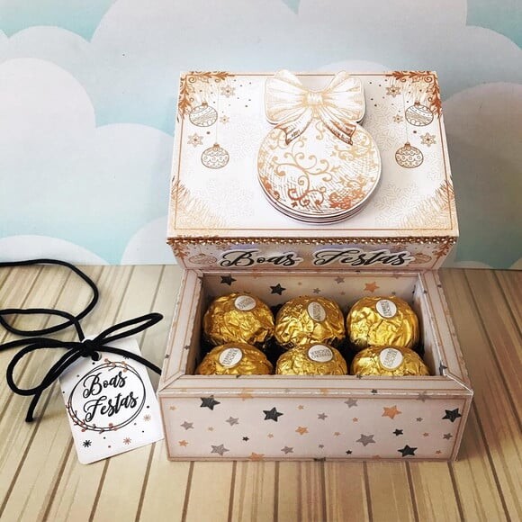 Arquivo para Corte Caixa 6 Doces Natal da Mamãe