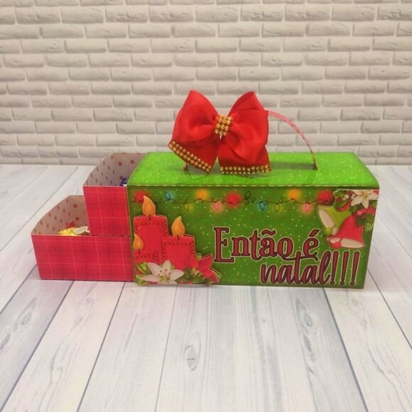 Arquivo para Corte Caixa Gavetas Doces Natal