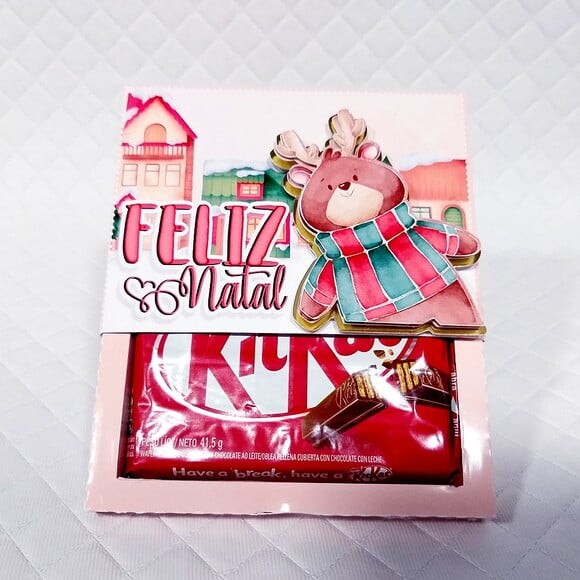 Arquivo para Corte Caixa Kitkat Natal