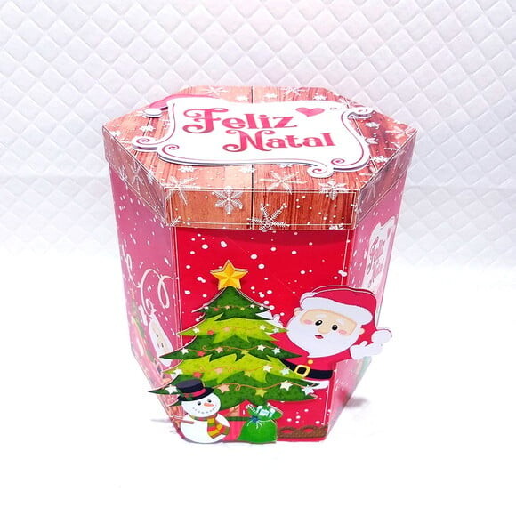 Arquivo para Corte Caixa Panetone Medio e 500g Natal