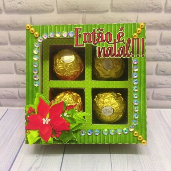 Arquivo para Corte Caixa para 4 Docinhos Natal