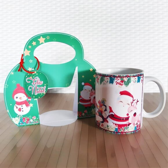 Arquivo para Corte Sacolinha Caneca Natal