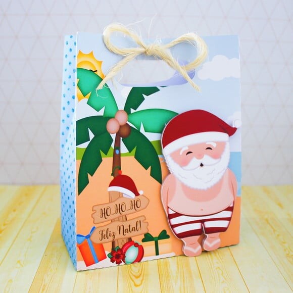 Arquivo para Corte Sacolinha para Presente Férias de Natal