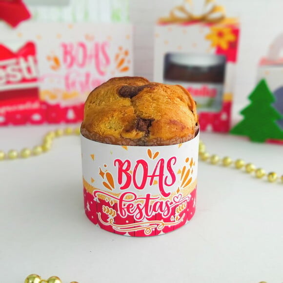 Arquivo para Corte Saia Panetone 80g e 400g Natal