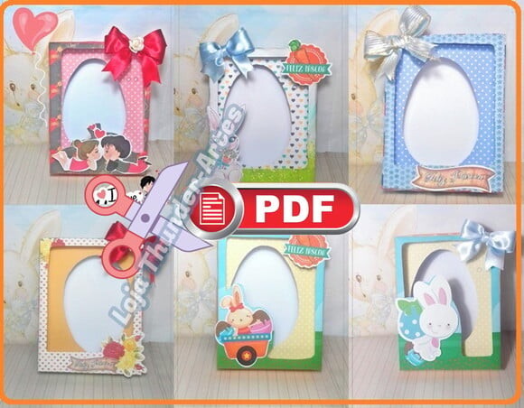 Arquivo pdf Kit 6 Caixas Ovo Colher Pascoa Tesoura