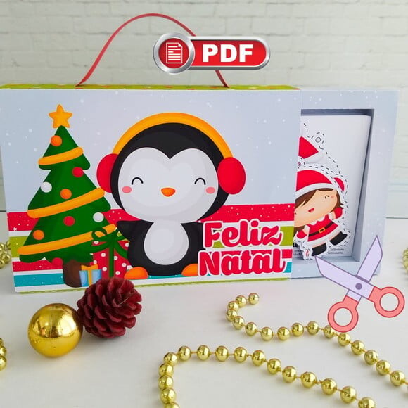 Arquivo pdf Kit Diversão Natal Crianças Corte com Tesoura