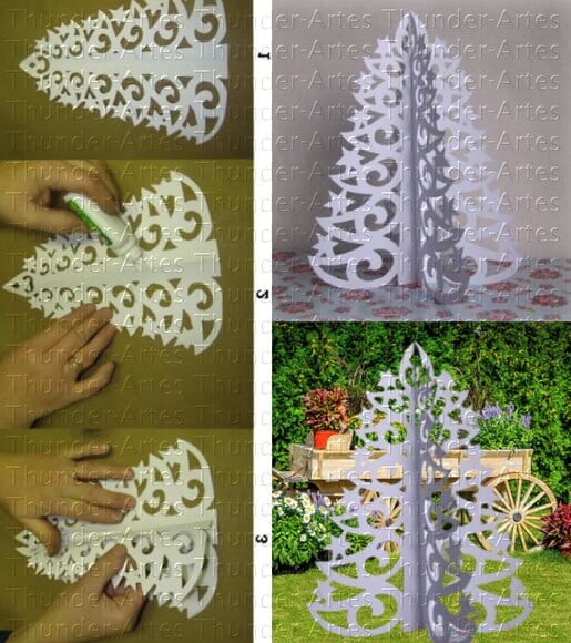 Arquivo Silhouette Arvore de Papel Decoração Natal