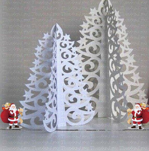 Arquivo Silhouette Arvore de Papel Decoração Natal